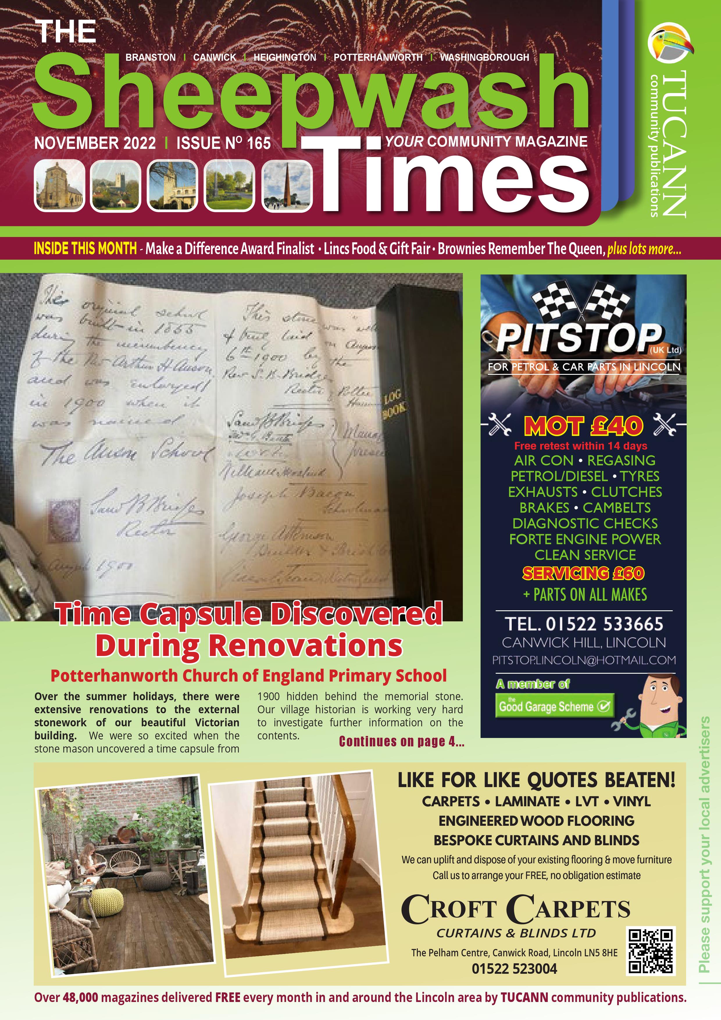 Sheepwash times november 2022